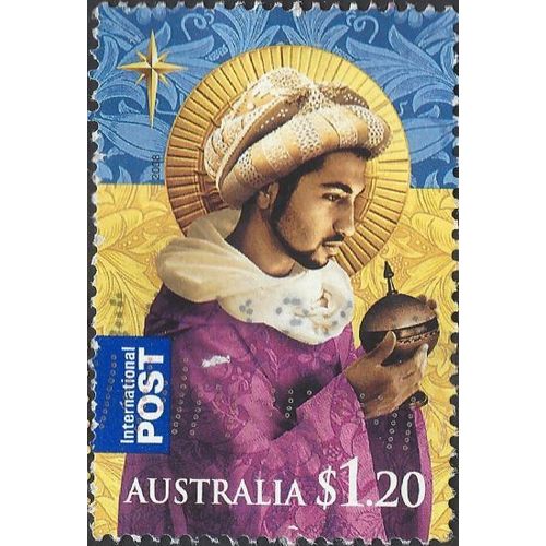 AUSTRALIA, CHRISTMAS, Magi's gift, blue & gold 2008, $1.10, #5
