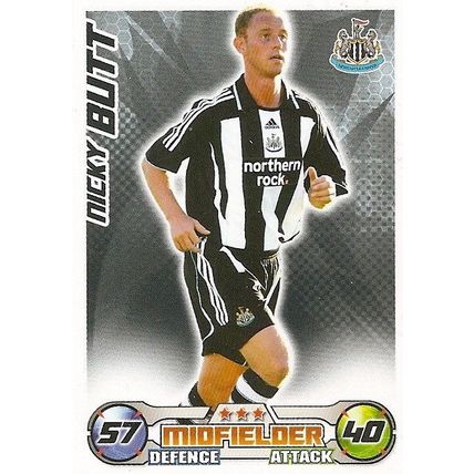 Topps Match Attax 2008/09 Cards: Newcastle United - Midfielder, Butt (Nicky)