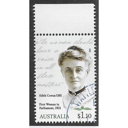 AUS 2021 $1.10 'EDITH COWAN O.B.E FINE USED EBID76-087)