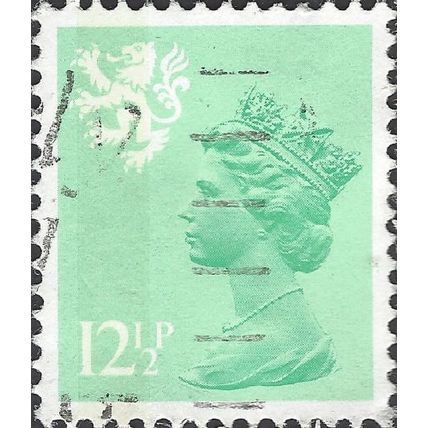 SCOTLAND, Queen Elizabeth II, Machin, light green 1982, 12½p, #5