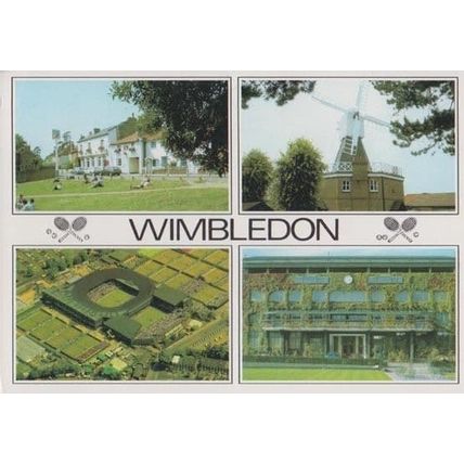 Wimbledon Pubs Pub Tennis Court Aerial Rare Postcard