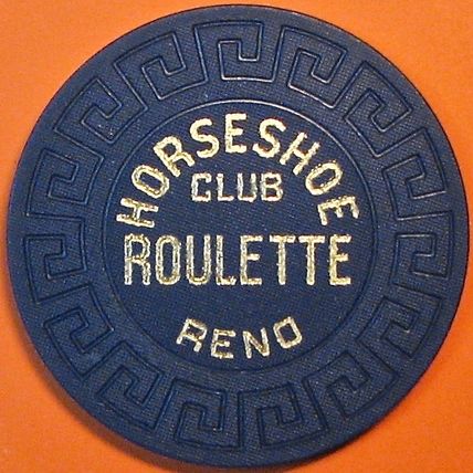 Horseshoe Club. Roulette Vintage Casino Chip. Reno, NV. 1970s. Q36.
