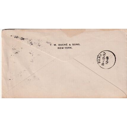 United States 1897 T.M.Duche & Sons New York Cover New York cancel written VGC