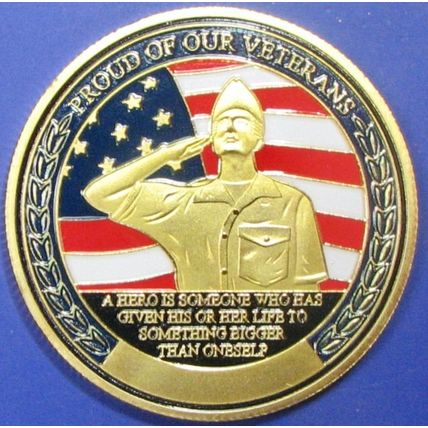 Retired Veterans. Challenge Coin. Souvenir. 15b.
