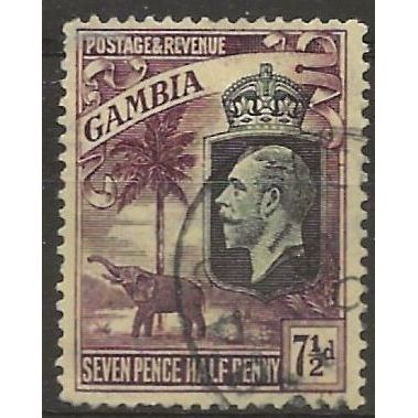 Gambia 1922 SG119 7 1/2d Purple/Yellow Fine Used ..