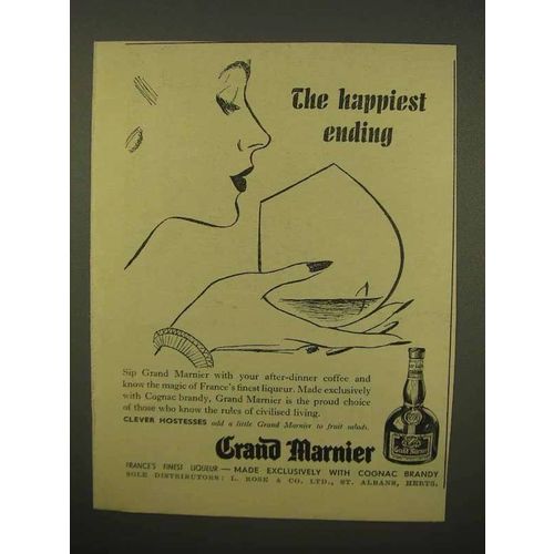 1954 Grand Marnier Liqueur Ad - The Happiest Ending