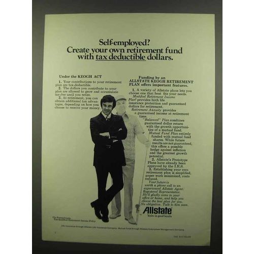1974 Allstate Insurance Ad - Tax Deductible Dollars