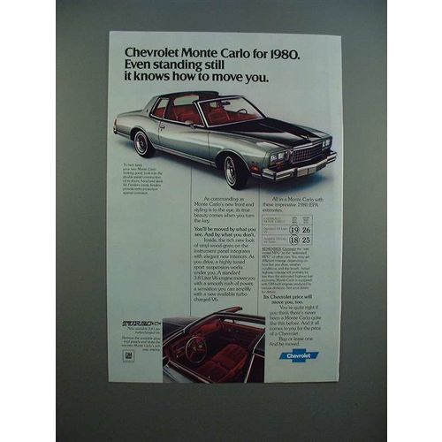 1980 Chevrolet Monte Carlo Car Ad - Standing Still