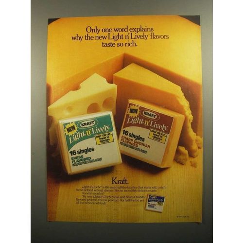 1984 Kraft Light 'n Lively Singles Ad - Only One Word