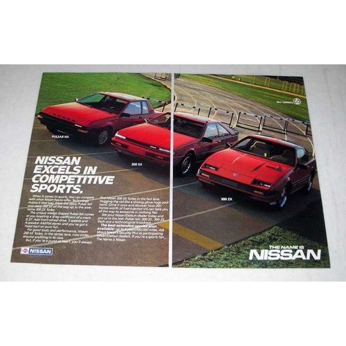 1985 Nissan Pulsar NX, 200 SX, 300 ZX Car Ad!