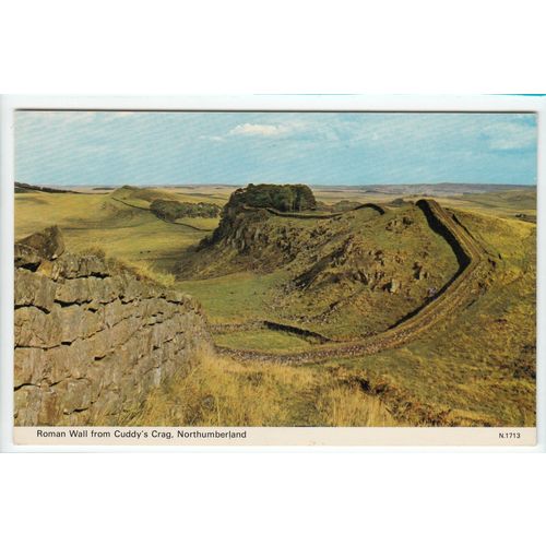 Roman Wall from Cuddy's Crag Northumberland Postcard N1713