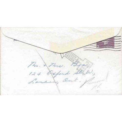 Canada #EN78 Postal Envelope USED "White Gum" Variety 1964 Cameo