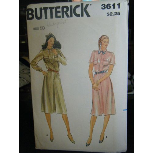Butterick 3611 Misses Dress Pattern - Size 10 Bust 32 1/2