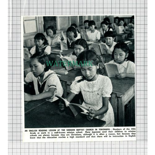 C3384) Shoshin Baptist Church Yokohama Japan - 1950 Clip