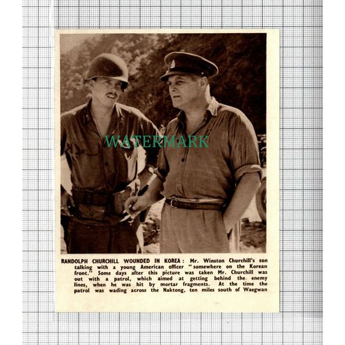 C3380) Randolph Churchill Wounded In Korea Winston Son - 1950 Clip