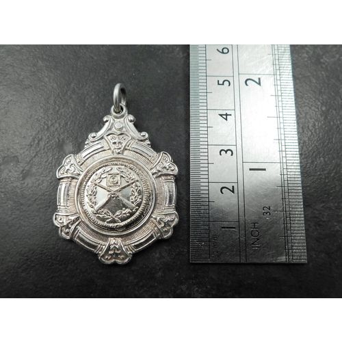 Large Vintage Silver Plate Shooting Fob Or Medal B&DRL - T&E Cup 1959-60