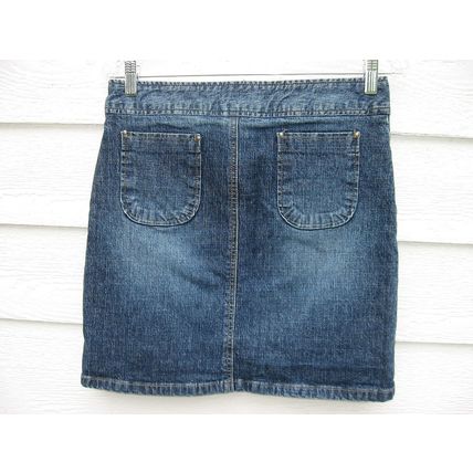 Womens Esprit Denim Skirt 5/6 31 Waist Blue Jean Mini