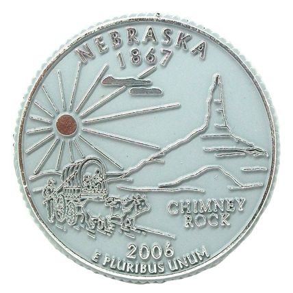 Nebraska State Quarter Fridge Magnet