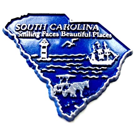 South Carolina Smiling Faces, Beautiful Places-United States Fridge Magnet