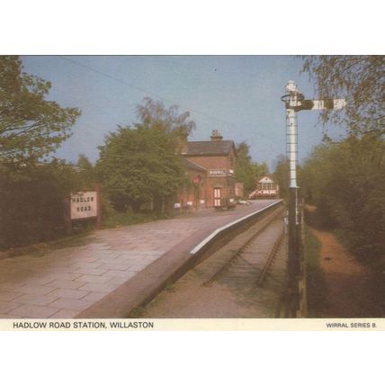 Bovril Sign At Hadlow Road Railway Station Cheshire Postcard