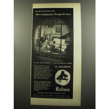1953 Baldwin Grand Piano Ad - For all the world to see here is inspiration