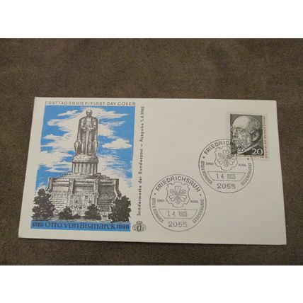 1965 Germany FDC Cover - Otto Von Bismark