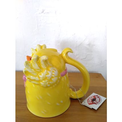 Topsy Turvy Yellow Chick 14 Oz. Ceramic Mug 2012 Easter Spring Animal - NWT