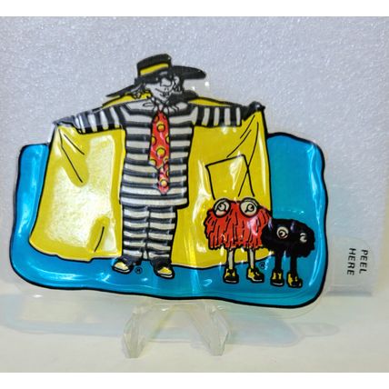 1970's Vintage McDonaldland Hamburgler Stained Glassticks HTF item! #2
