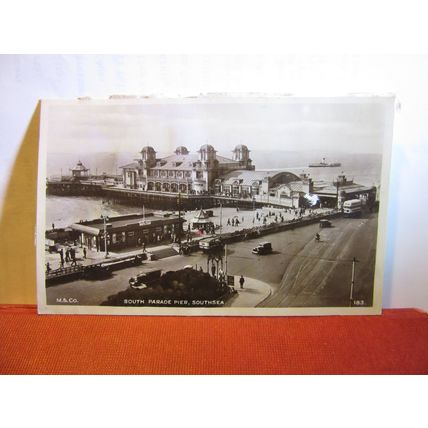 SOUTH PARADE PIER, SOUTHSEA, HAMPSHIRE used vintage postcard RP 1941 pm =