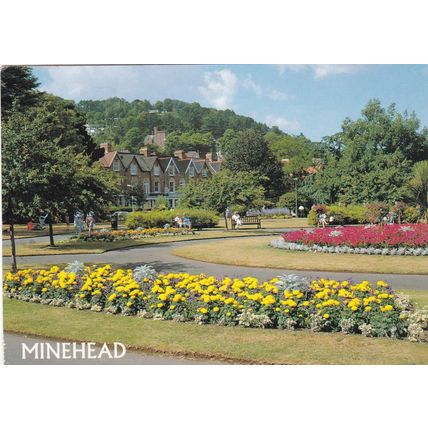 Minehead Blenheim Gardens Somerset Postcard posted 1997 creased