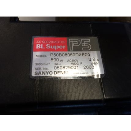 NEW SANYO DENKI P50B08050DXE00 BL SUPER P5 AC SERVO MOTOR,500 W,200 V, 3.9 A,BQ