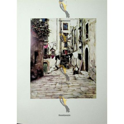 Street In Naples, Italy, Menpes, Book Illustration (Print), 1903