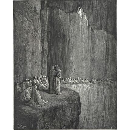 SAPIA 1903 Gustave Doré - Dante Alighieri ANTIQUE ENGRAVING