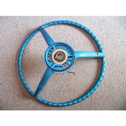 1972 73 74 Dodge Dart Plymouth Duster Valiant Blue Steering Wheel OEM 3467474