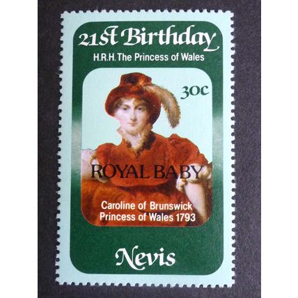 NEVIS 1982 Royal Baby (Overprint) 30c SG88 Unmounted Mint
