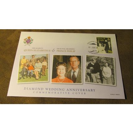 2007 Tristan Da Cunha FDC Cover - Queen Elizabeth Diamond Wedding Anniv