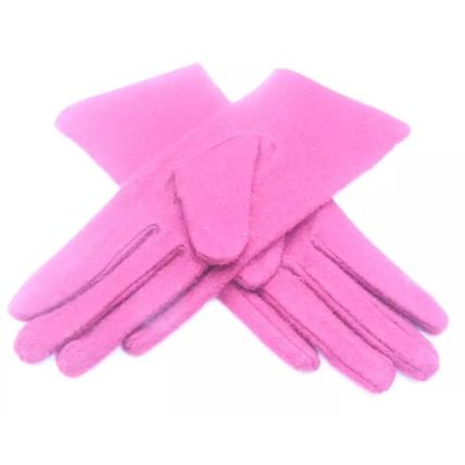 Ladies Gloves Burgundy with Diamante Bow Detail 23 CM Clothing Accessory Gift