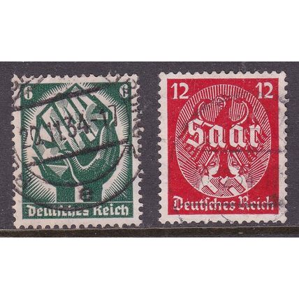 Germany 1934 Saar Plebiscite Set Fine Used SG 541-542 VGC