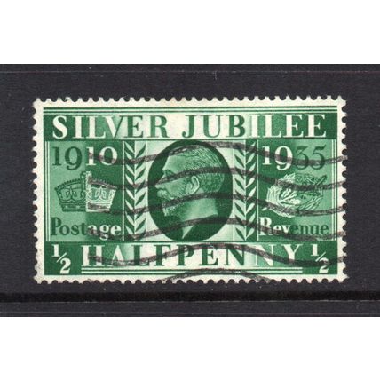 George V - 1935 - ½d Green (Silver Jubilee) (sg453) Used #3