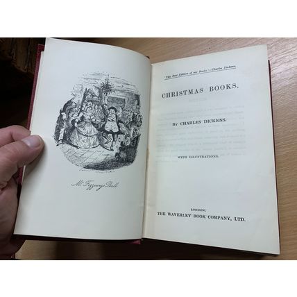1912 CHARLES DICKENS "CHRISTMAS BOOKS PICTURES ITALY AMERICAN NOTES" BOOK (P6)