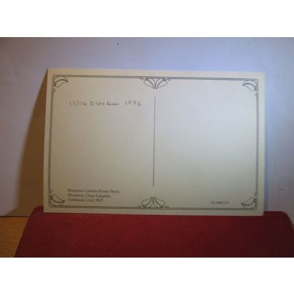 ELTERMERE COUNTRY HOUSE HOTEL, GREAT LANGDALE, AMBLESIDE unused postcard 1996 =