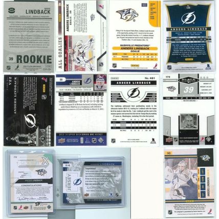 Anders Lindback 11x: Rcs, Jerseys, Autograph, Rookie Gem