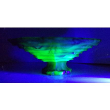 German Art Deco 'Oralit' Cloud Glass 'Edith' Bowl Walther & Sohne.