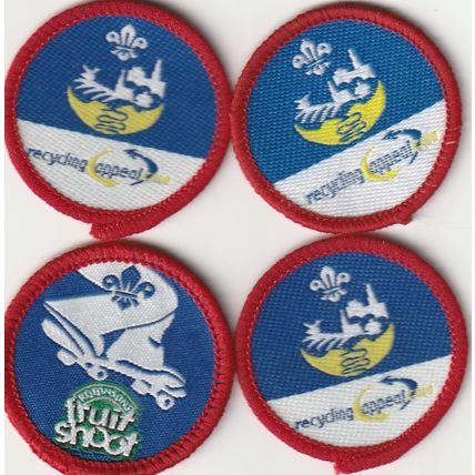Scout Badges 4 x Cub Activity 2002+ Sponsored - Black Backs (BY456)