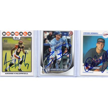 Autographed 3 Card Lot with Bobby Witt Jr. Signed
