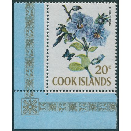 Cook Islands 1967 20c Thunbergia SG240A MNH