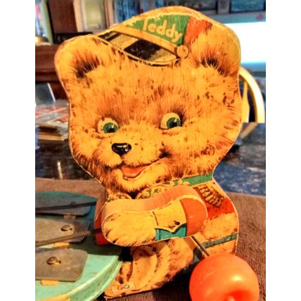 Old Vintage Original Fisher Price Teddy Zilo # 741 8 1/2" Tall 1966