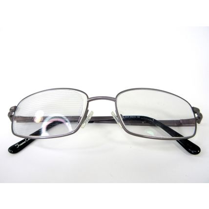 Caravaggio Rudy Gun Metal Eyeglasses Frames Full Frame Brushed Silver 54/18/145