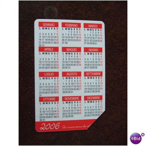 Italia Telecom 2006 Calendar Telephone Card