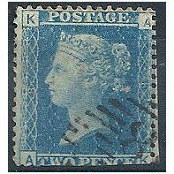 1858 SG45 2d Red Plate 8 Good Used "AK".